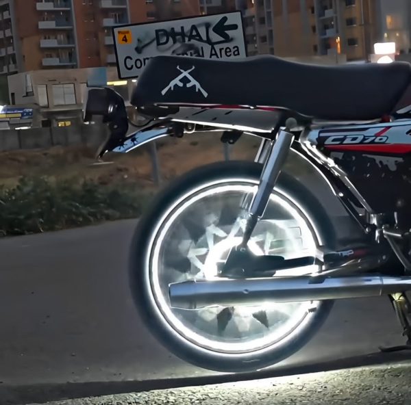 Ring Hub Universal Bike Strip Light – l (yellow & White) | Best Quality Strip Light For Motorcycle