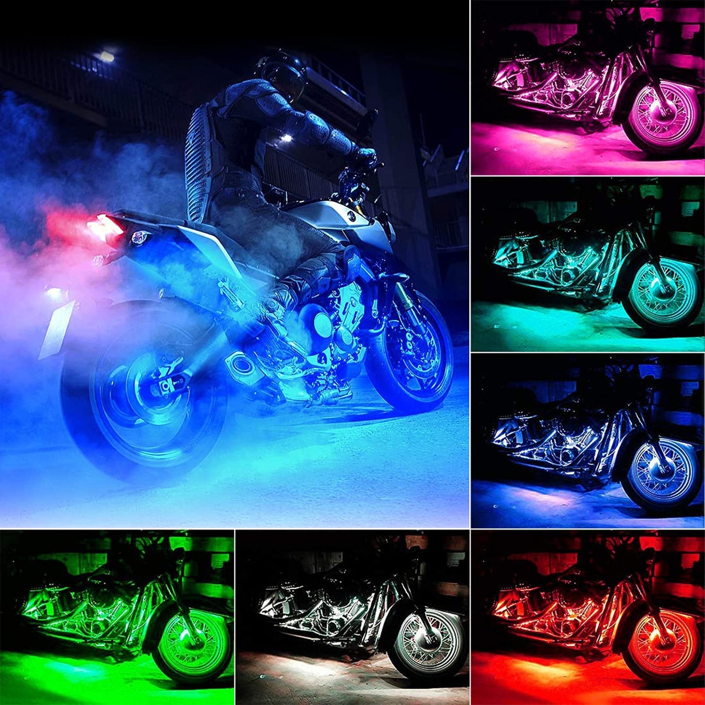 ATMOSPHERE LIGHTS FOR BIKE (125,CD70) BLUETOOTH CONNECTION WITH MOBILE